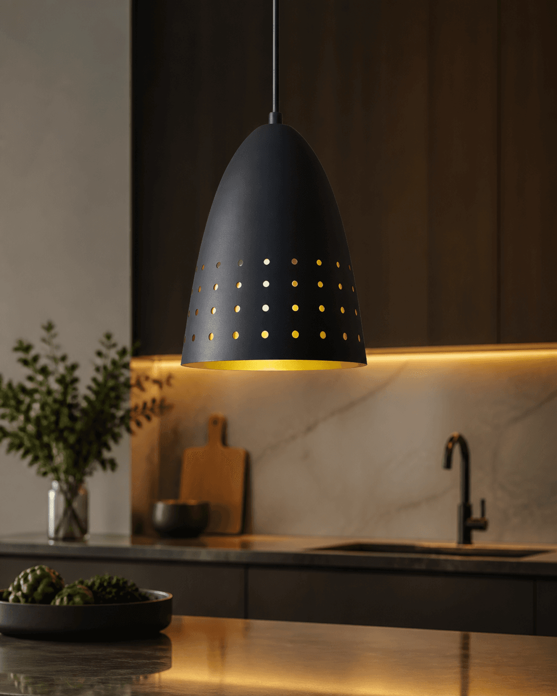 Modern Perforated Black Light