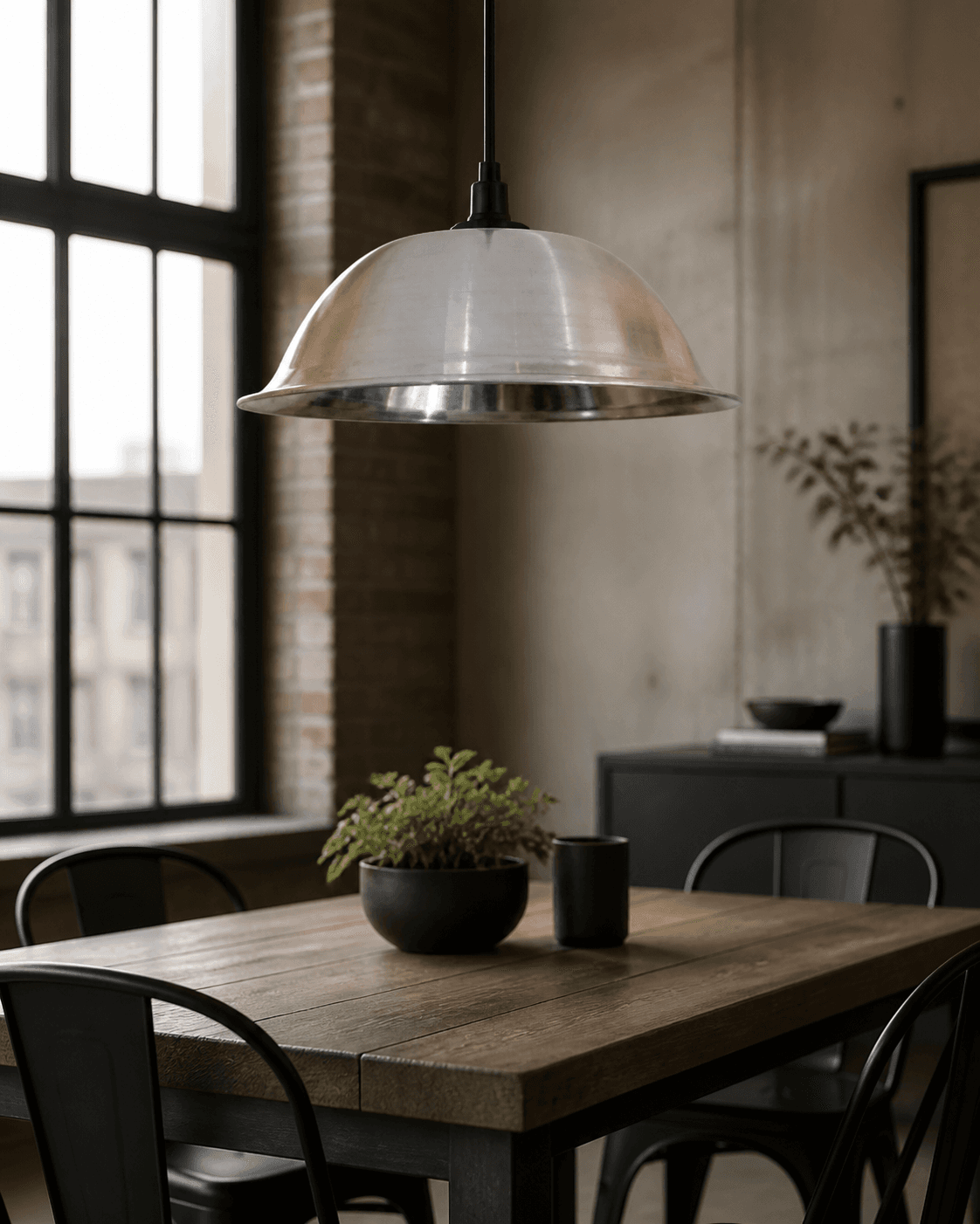 Classic Industrial Aluminum Dome Pendant