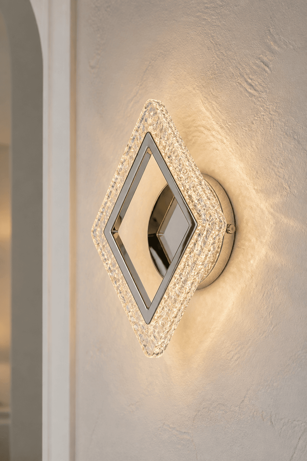 Modern Diamond Crystal Wall Light