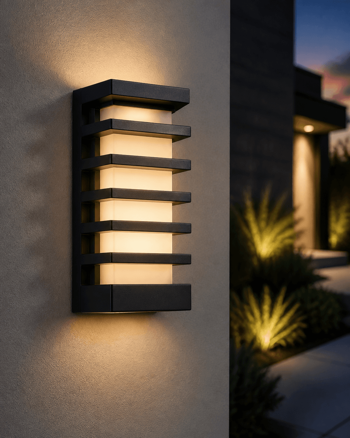 Modern Outdoor Layered Wall Light