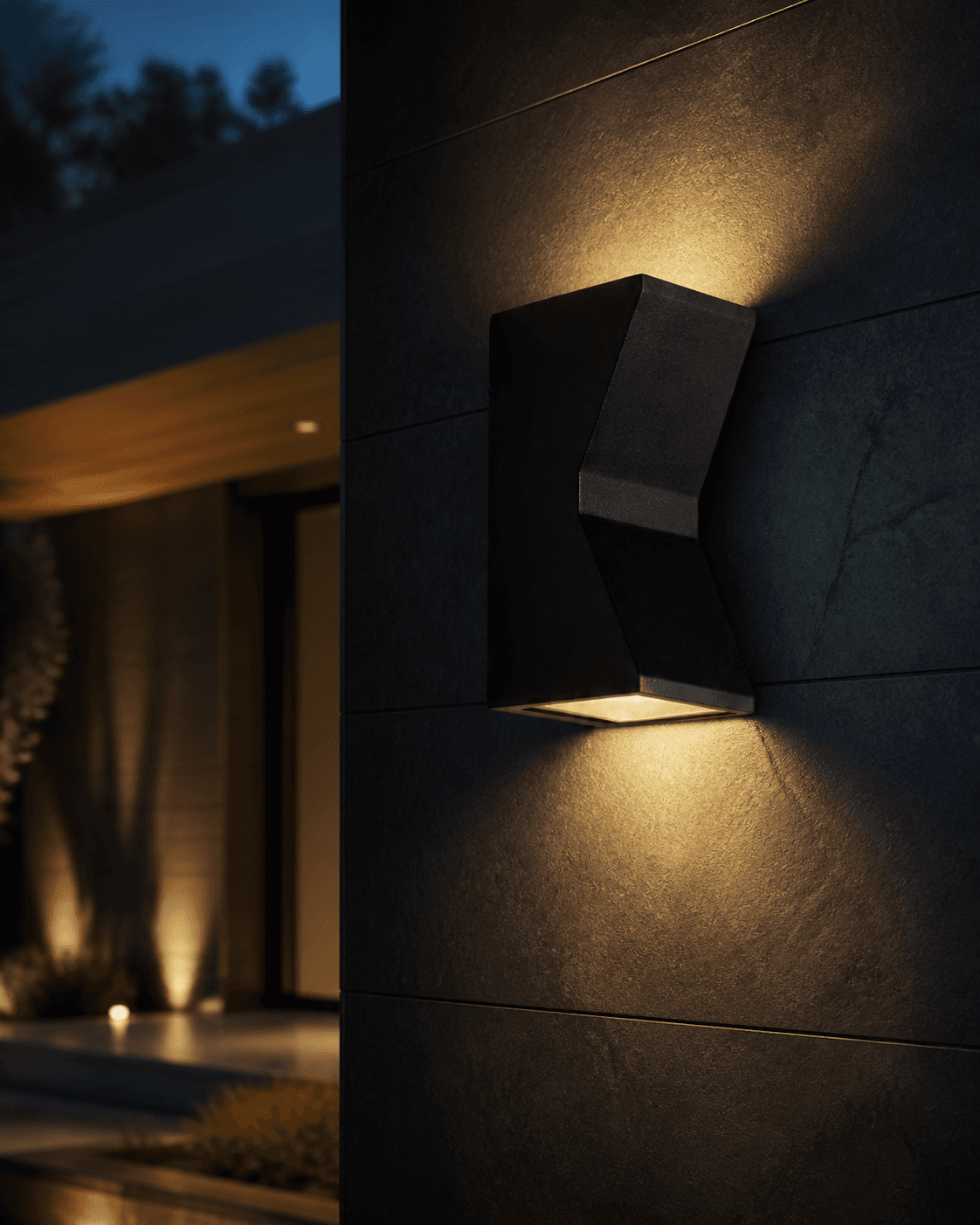 Modern Geometric Outdoor Wall Light