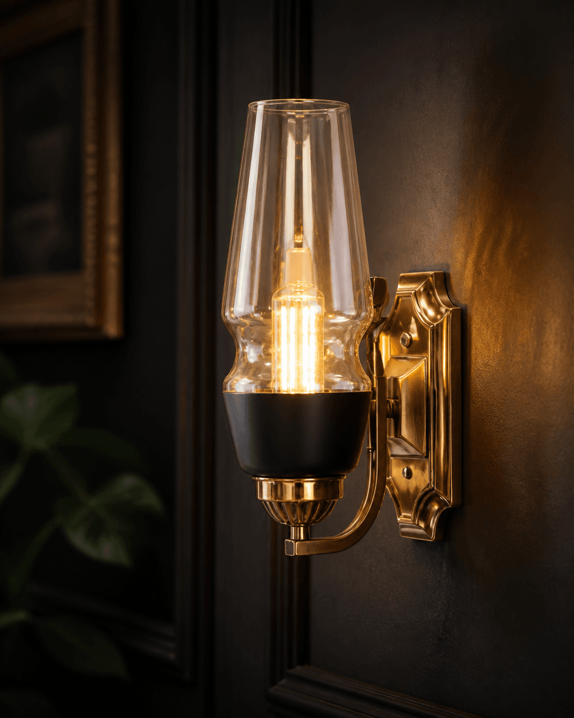 Vintage Glass Candle Wall Lamp