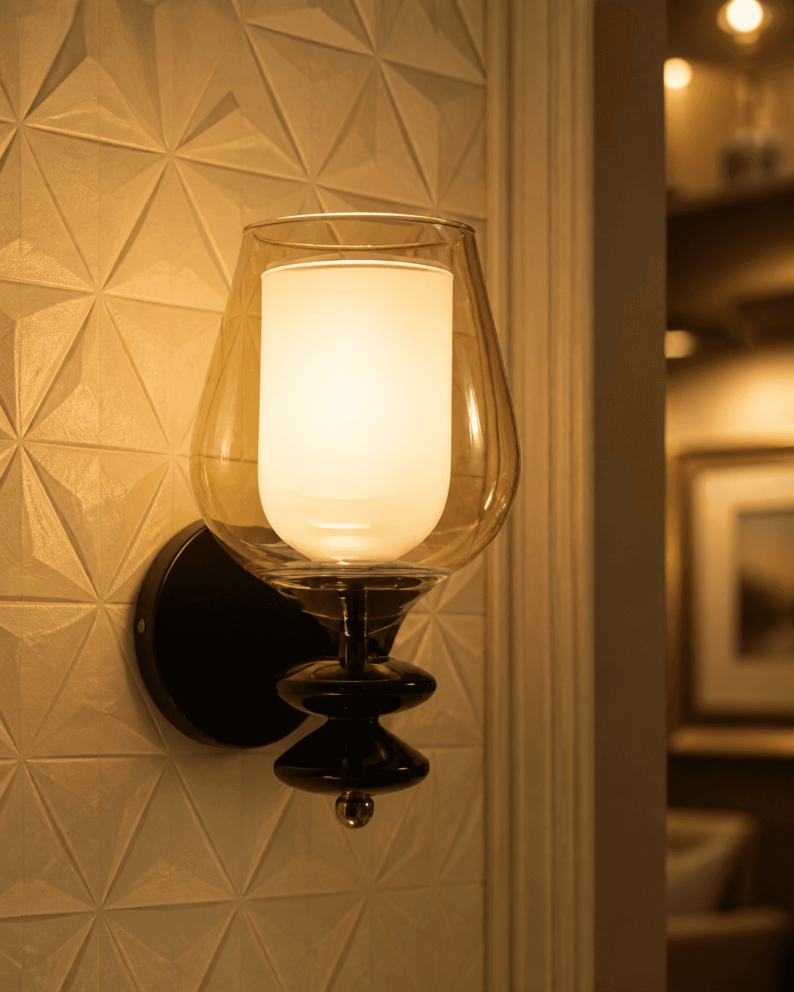 Classic Double Glass Wall Lamp