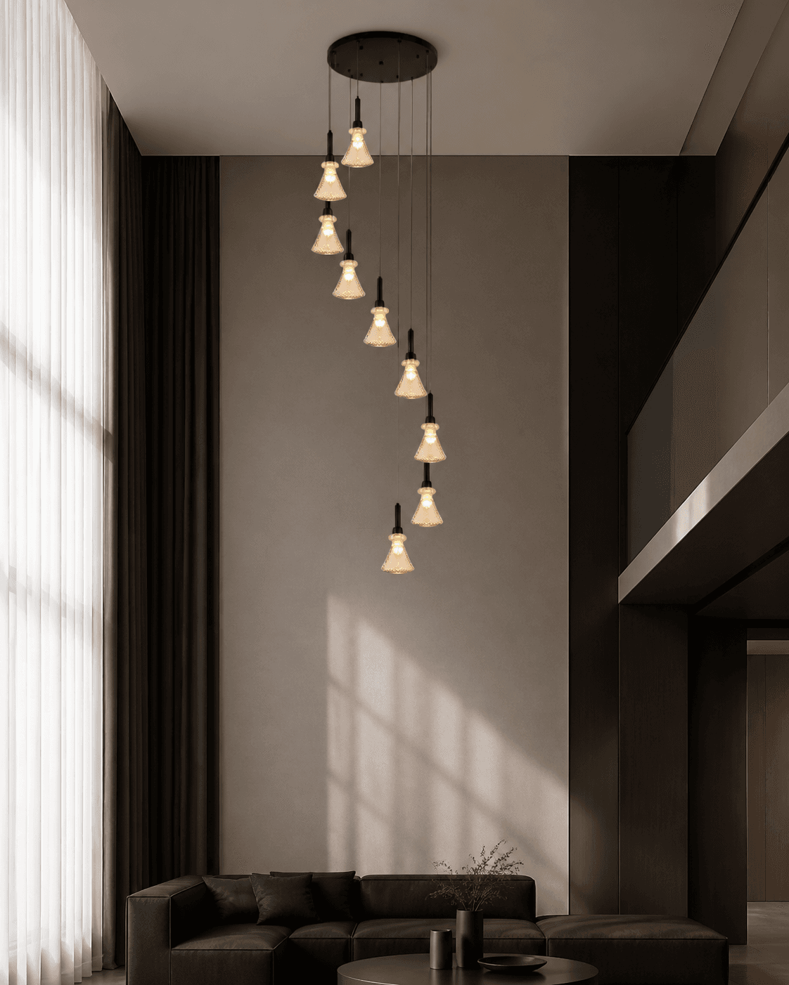 Cascade Mini Glass Pendant Chandelier