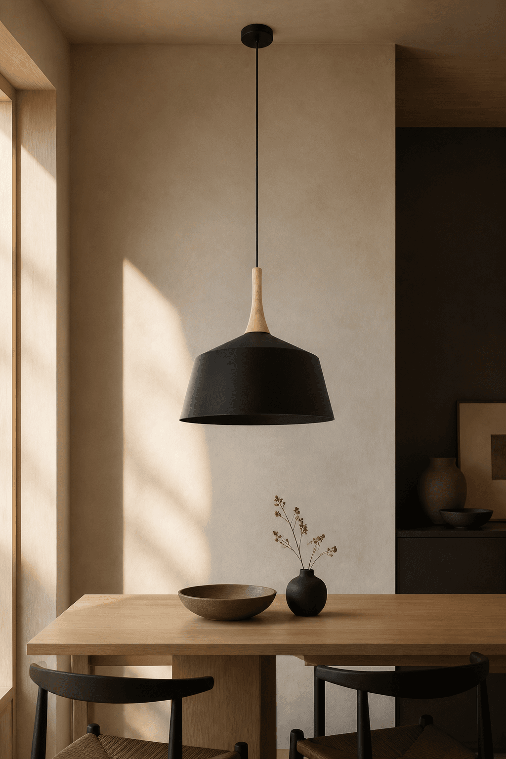 Modern Nordic Black Pendant Light