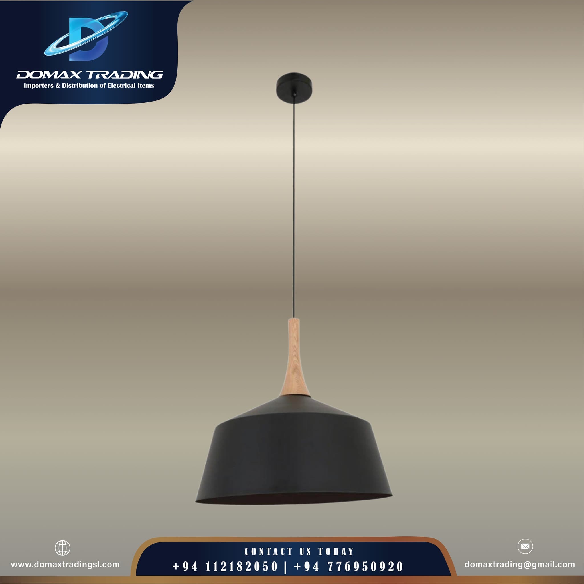 Modern Nordic Black Pendant Light view 2