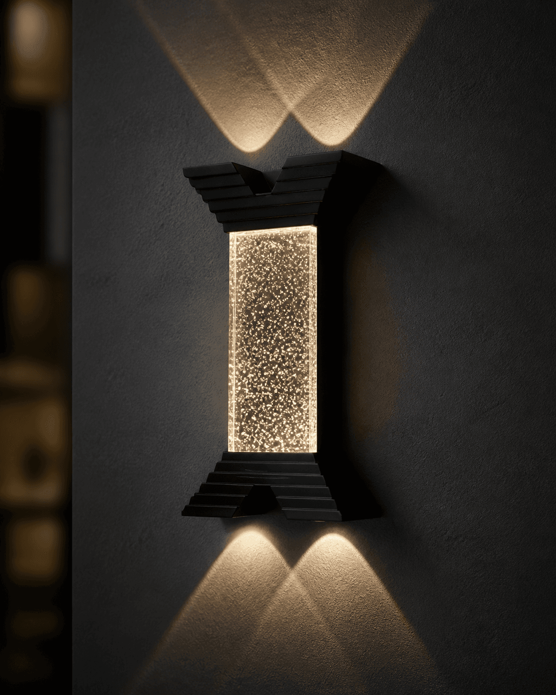Bubble Crystal Dual Beam LED Wall Light