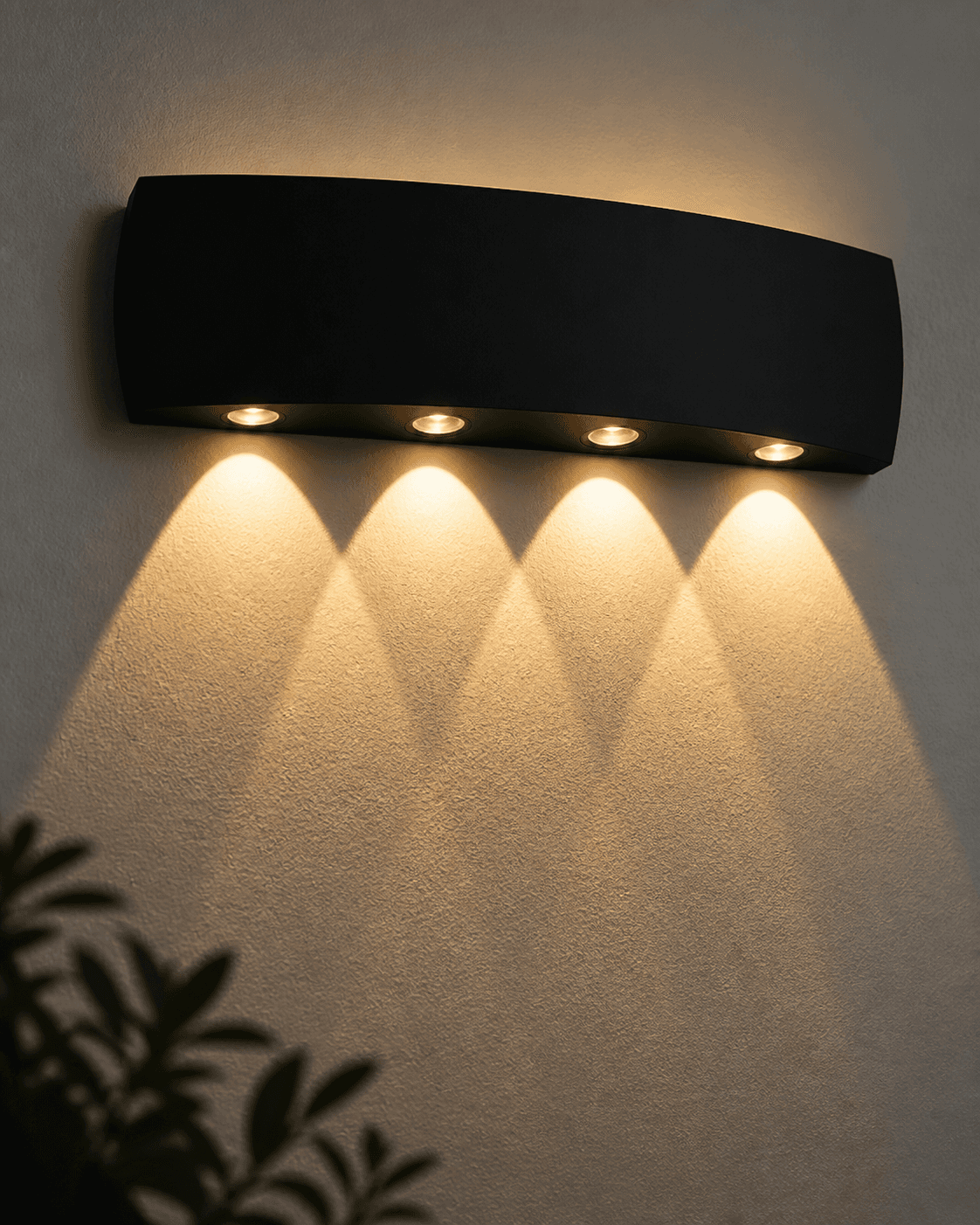 Curved Multi-Beam Wall Light