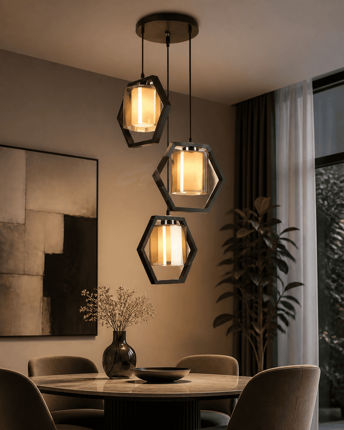 Modern Geometric Pendant Chandelier