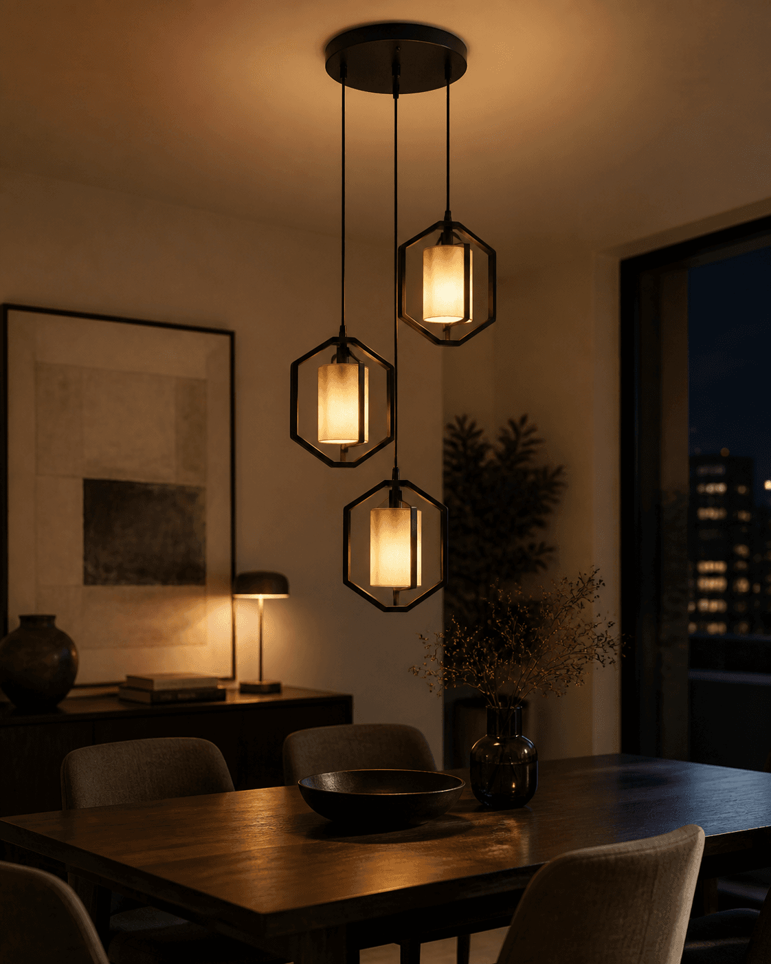Modern Geometric Pendant Chandelier