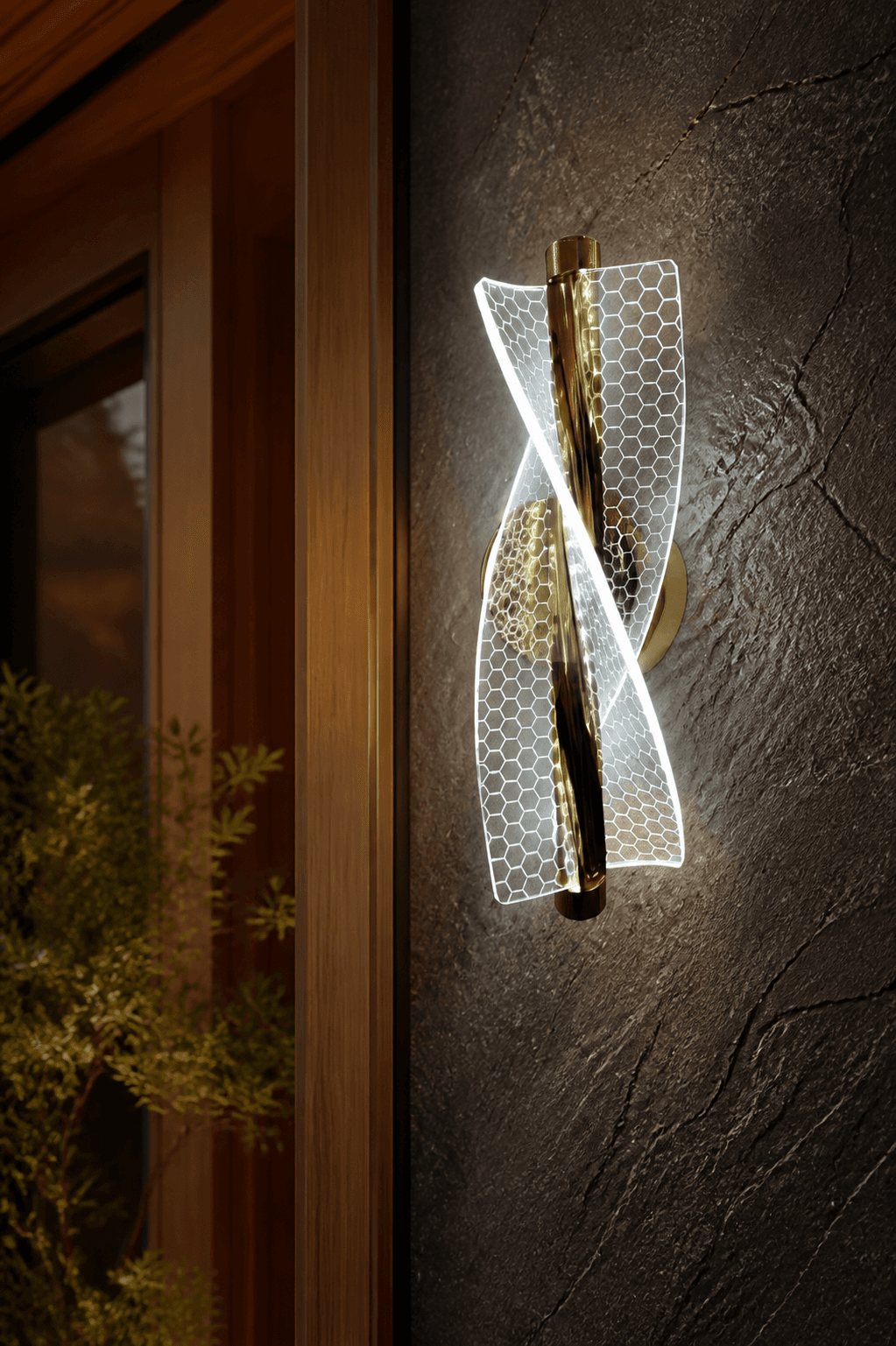 Modern Honeycomb Twist Wall Sconce