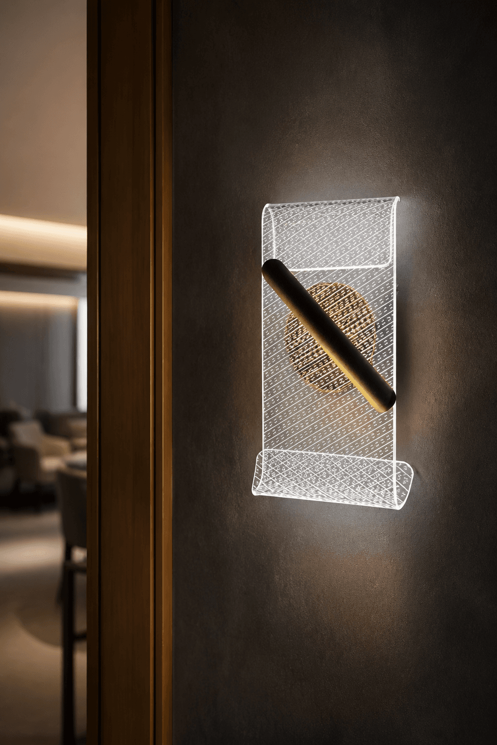 Modern Rectangular Pattern Wall Sconce