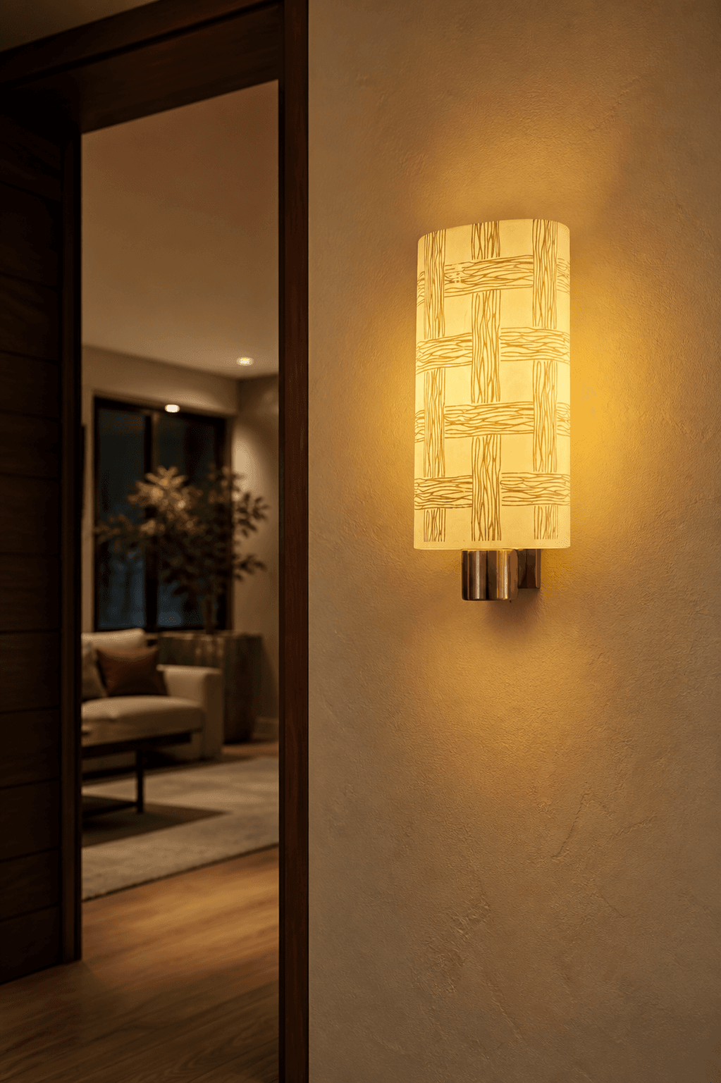 Modern Woven Pattern Wall Sconce