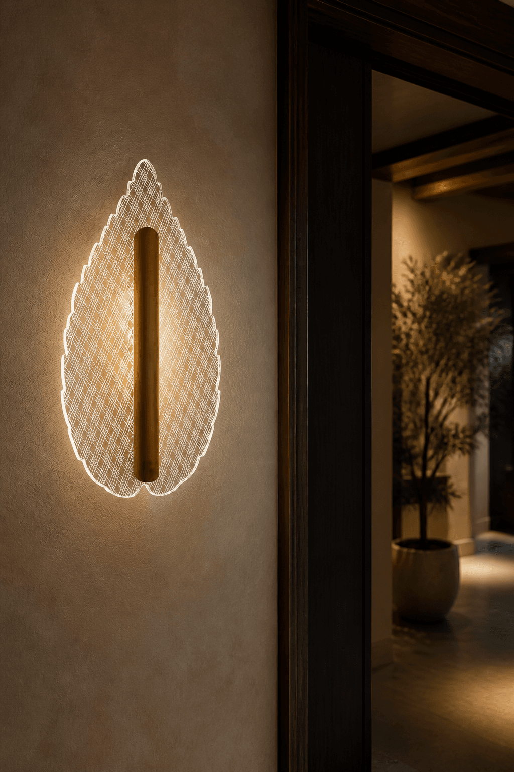 Modern Leaf Design Wall Sconce