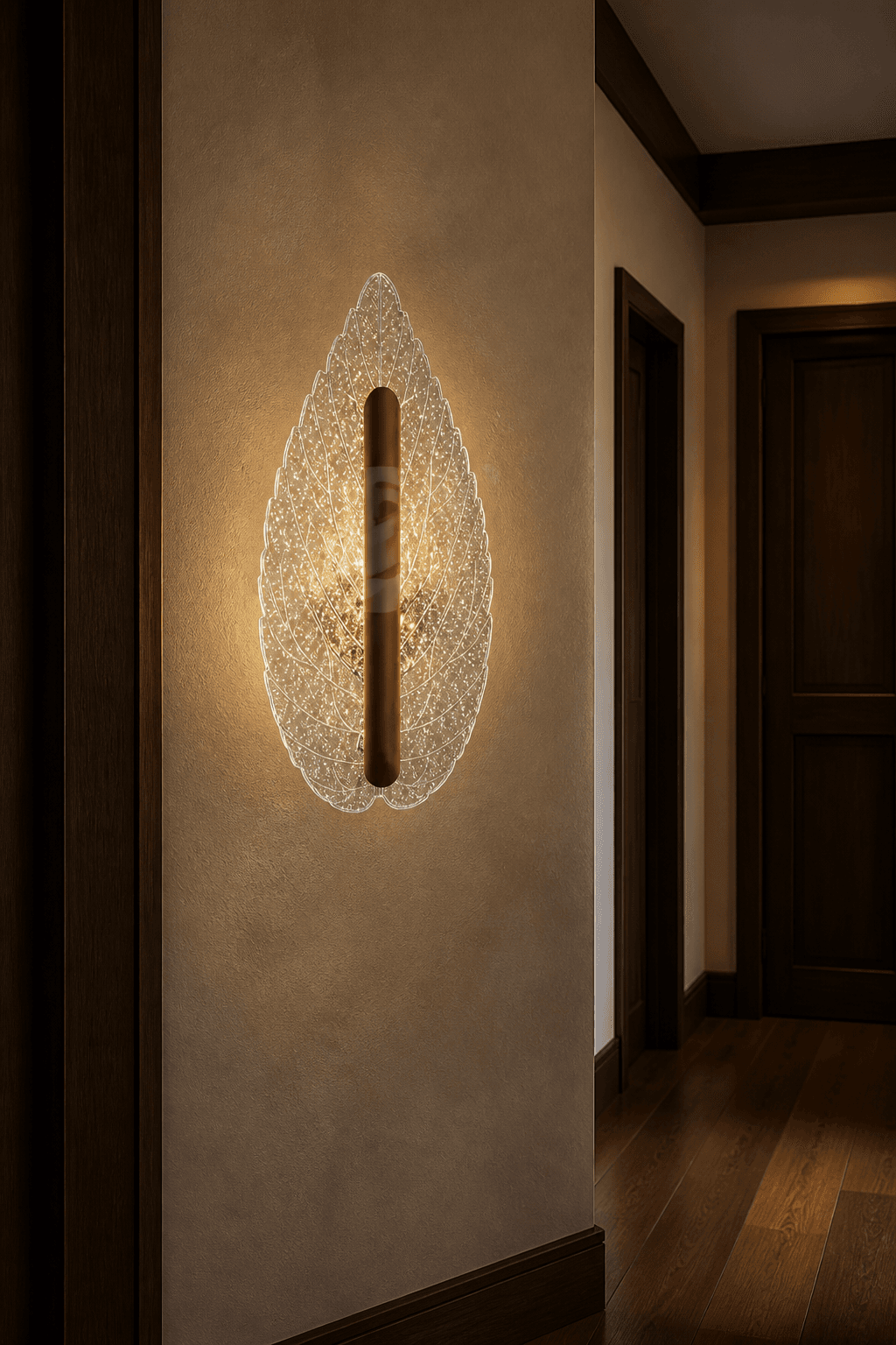 Modern Leaf Sparkle Wall Sconce