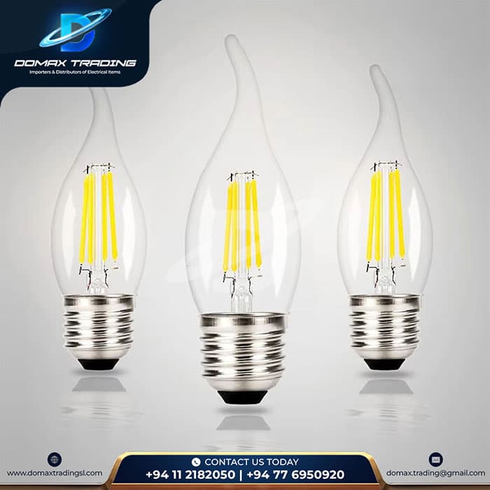 Flame Tip Filament LED Bulbs view 2