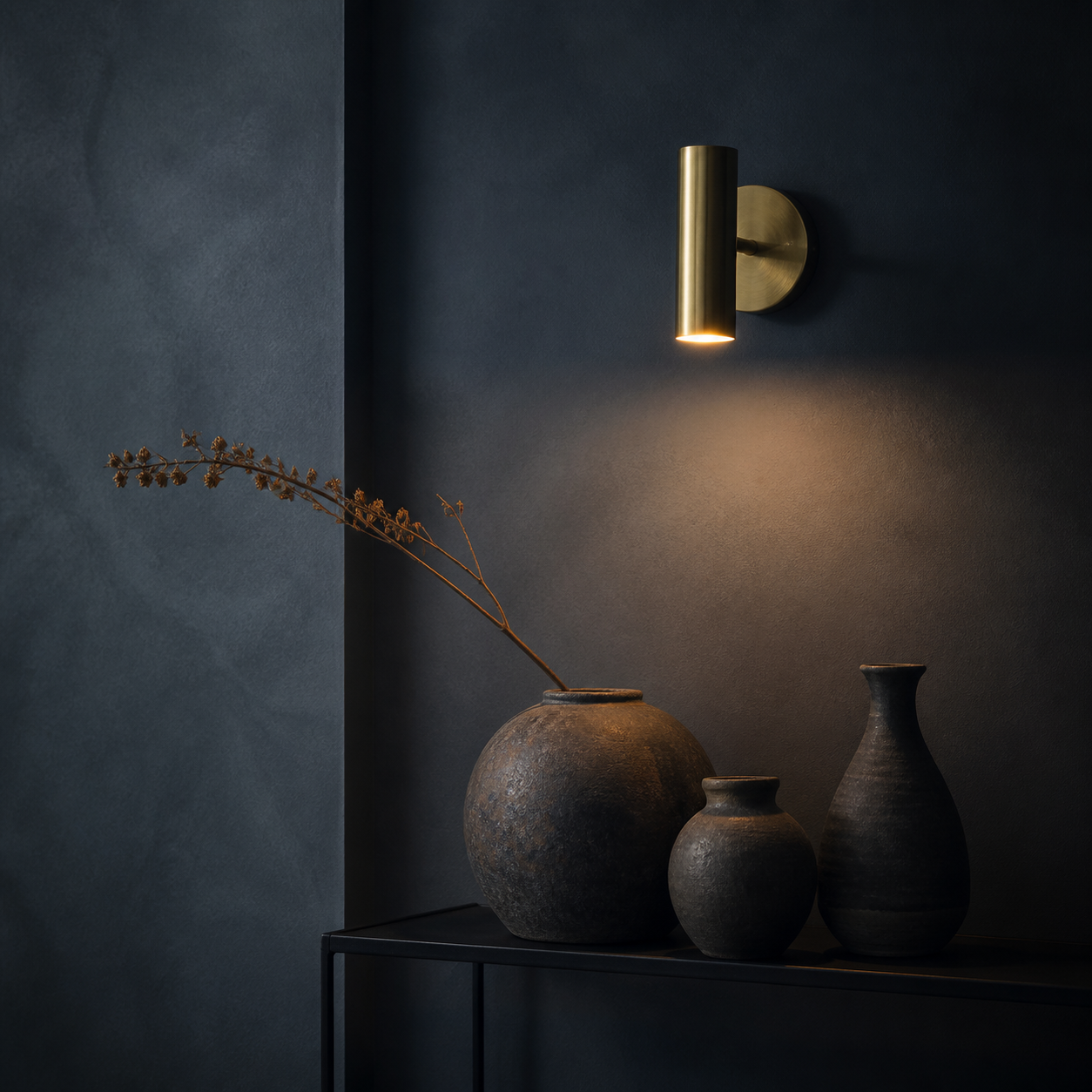 A still life of ceramics under soft light